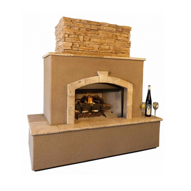 Kokomo Grills Tuscan 6' Outdoor Fireplace with Log Set for LP or NG access door for Tank