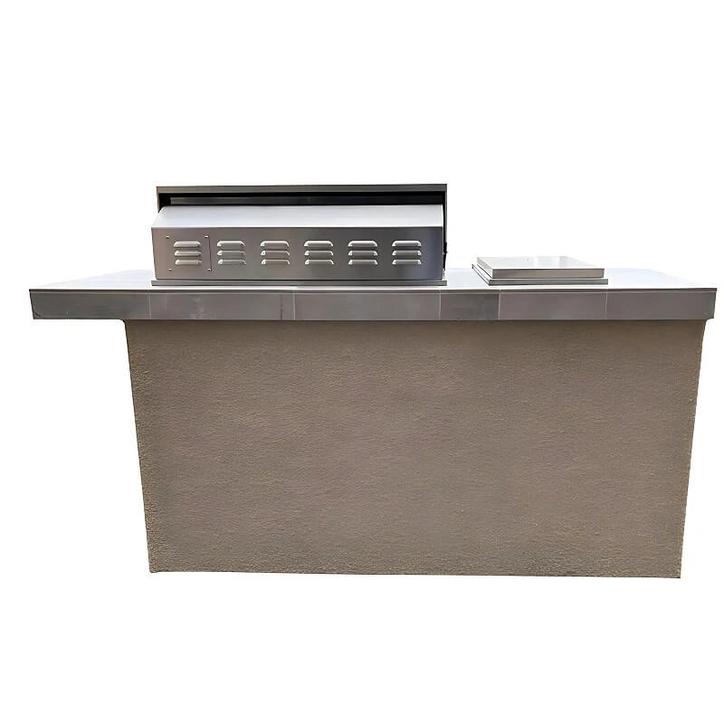 Kokomo Grills Antigua 6 Ft BBQ Island with 32-Inch Grill and Double Side Burner