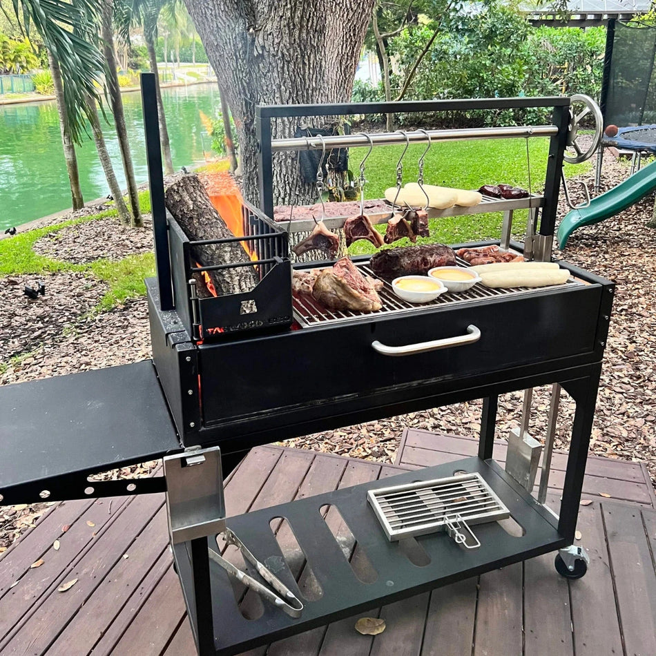 Tagwood BBQ Freestanding Argentine Santa Maria Wood Fire & Charcoal Gaucho Grill - BBQ03SI