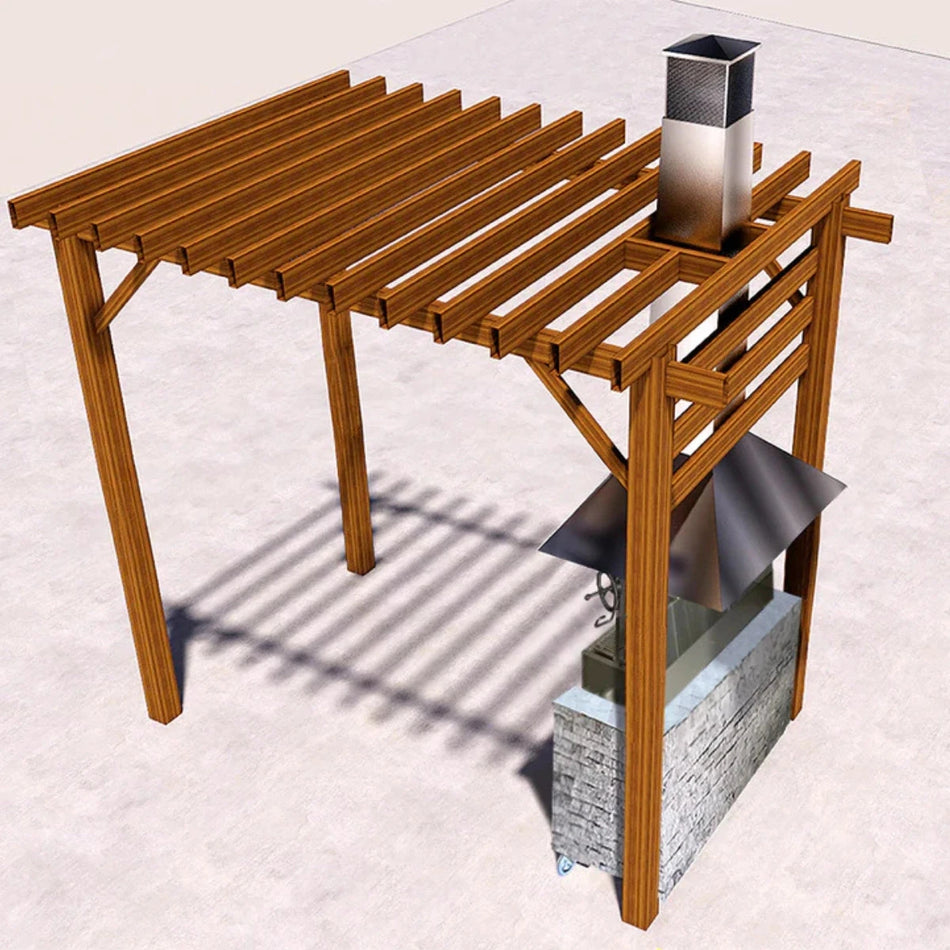 Tagwood BBQ Built-In Santa Maria Argentine Wood Fire & Charcoal Gaucho Grill Built-In - BBQ05SS