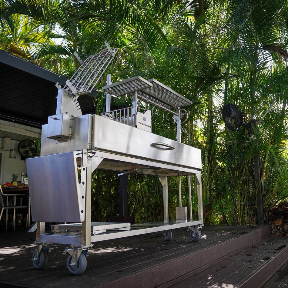 Tagwood BBQ Freestanding Argentine Santa Maria Wood Fire & Charcoal Gaucho Grill - BBQ06SS