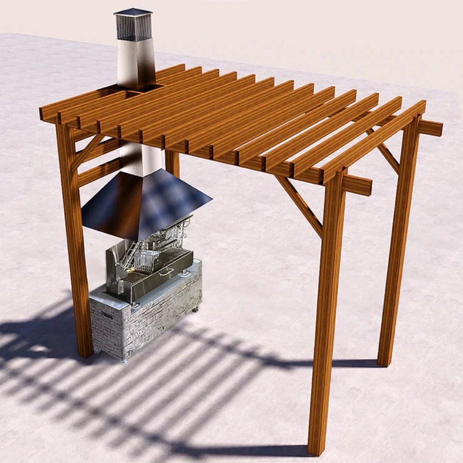 Tagwood BBQ XL Built-In Santa Maria Argentine Wood Fire & Charcoal Gaucho Grill - BBQ25SS