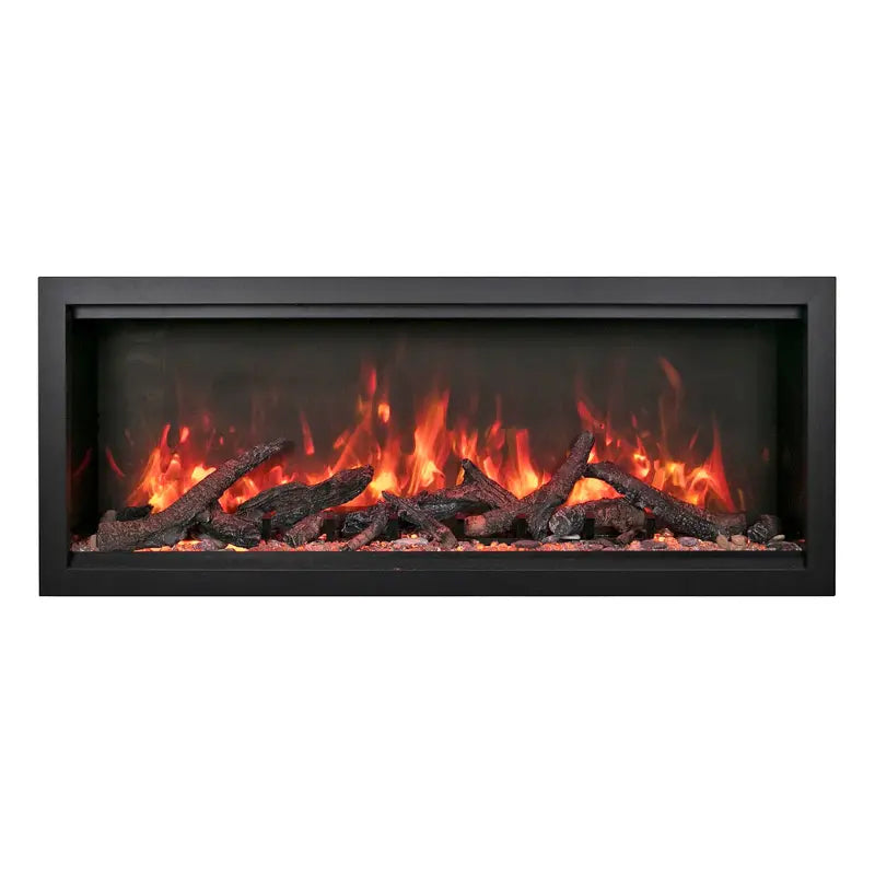 Amantii Symmetry 42'' Extra Tall & Deep Recessed Linear Indoor/Outdoor Electric Fireplace