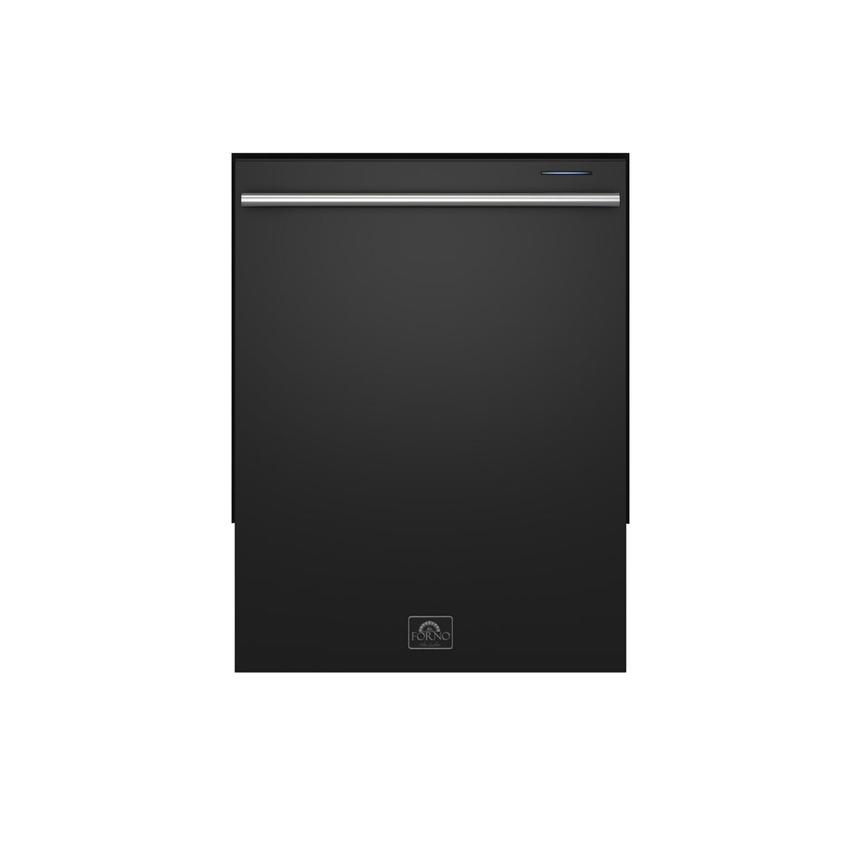Forno Pozzo 24-Inch Built-In Tall Tub Top Control Dishwasher, Black, 49 dBA, Soil-Sensing Capable, ENERGY STAR