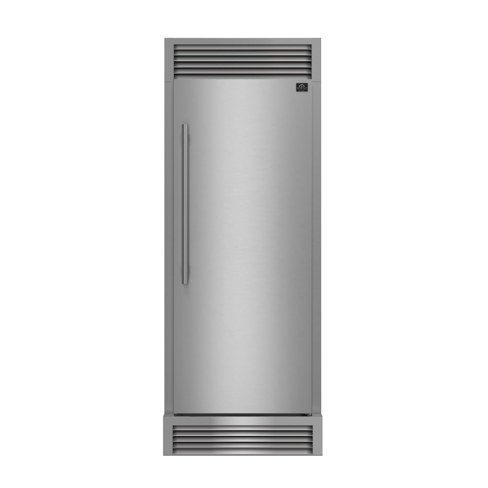 Forno Maderno 28-Inch Built-In Convertible Refrigerator, 13.6 cu.ft, Right Swing, Decorative Grill, ENERGY STAR Certified