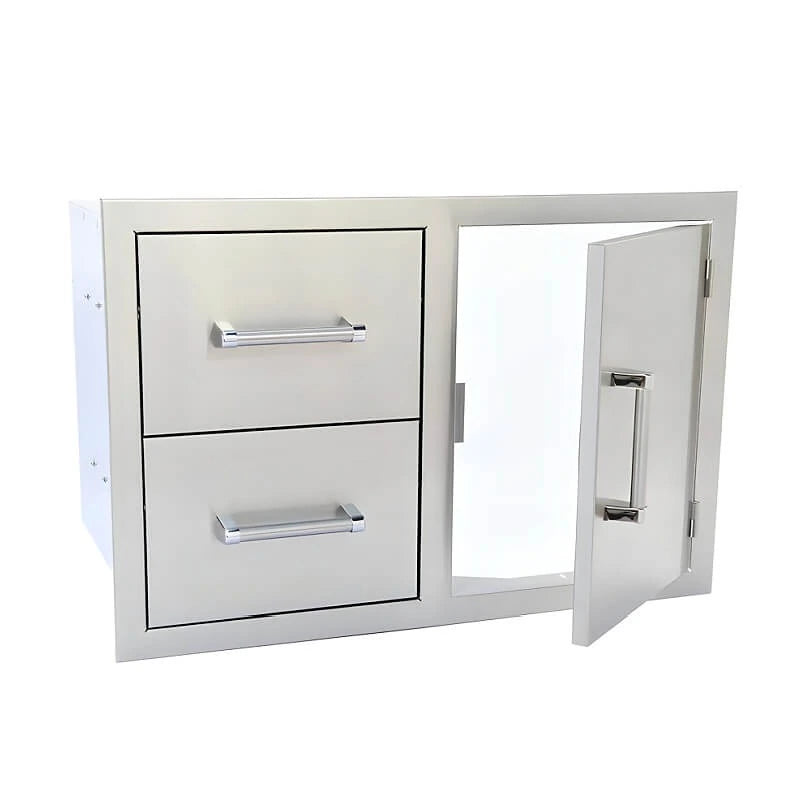 Kokomo Grills 32 Inch Access Door and Double Drawer Combo - KO-ALPDC