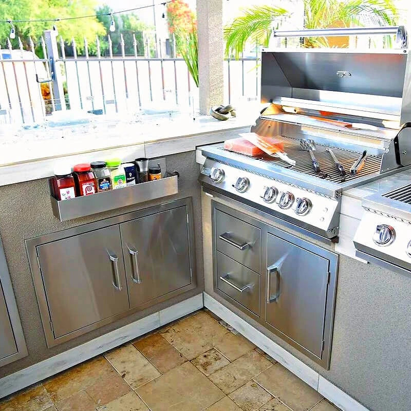 Kokomo Grills 21-Inch Stainless Steel Spice Rack Speed Rail - KO-SPD-RL