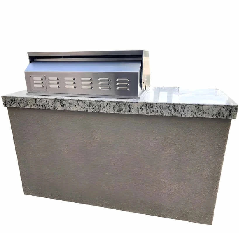 Kokomo Grills 5 Ft Maldives BBQ Island with 32-Inch 4 Burner Grill and Access Door