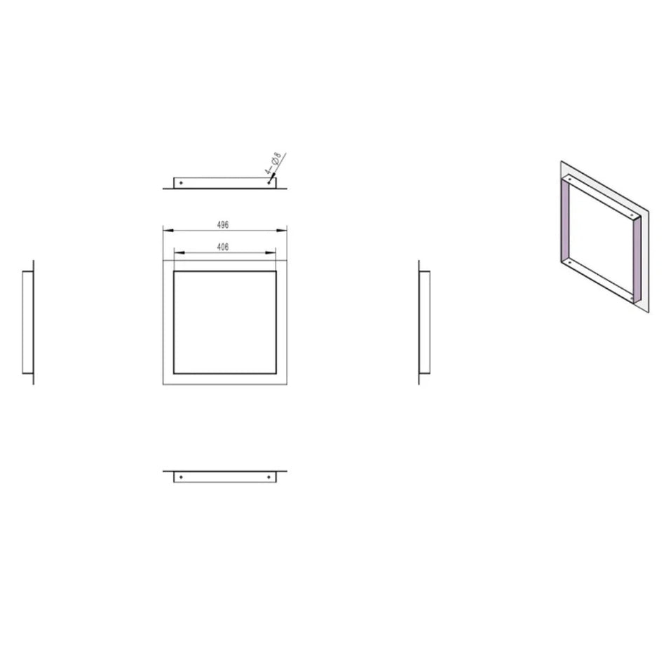 Tagwood BBQ Connection flange for Smoke Hood