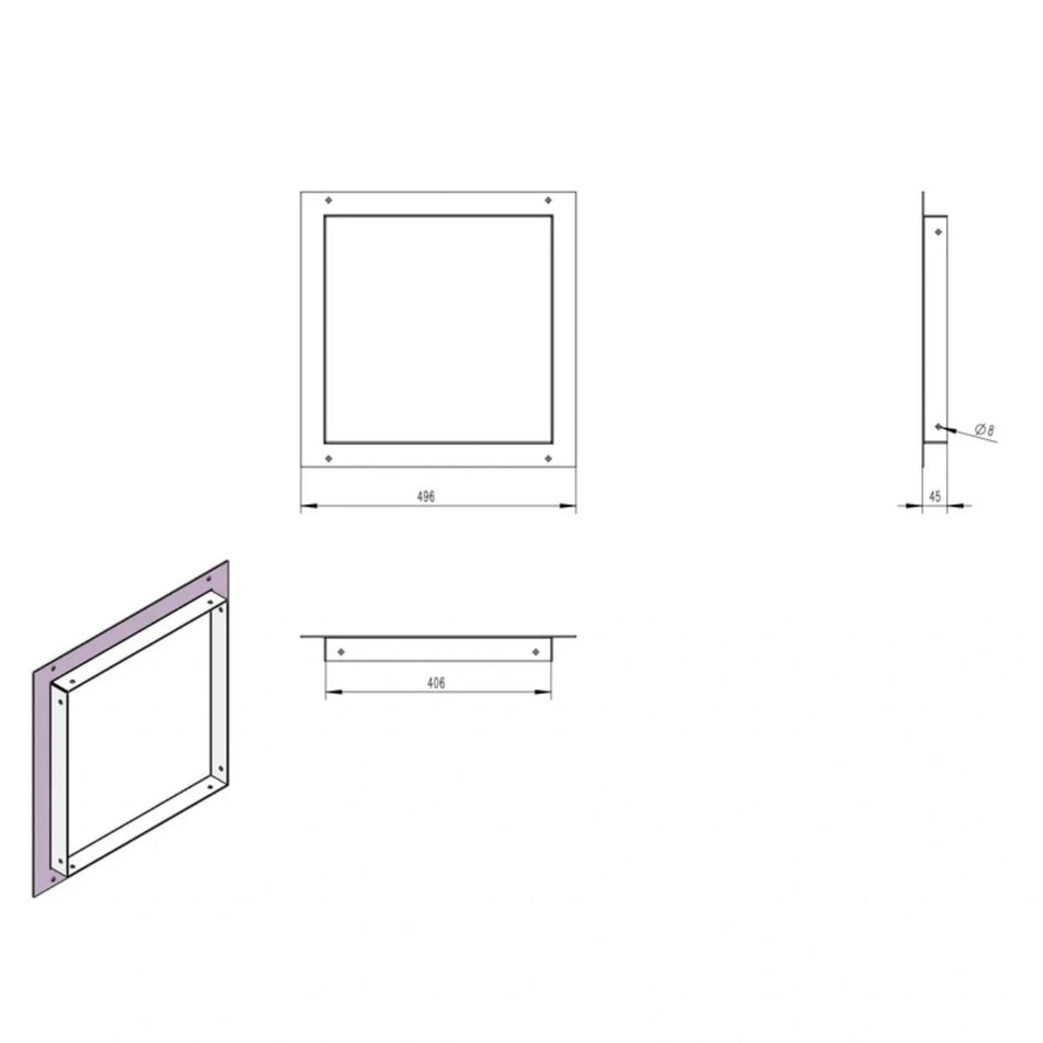 Tagwood BBQ Connection flange for Smoke Hood