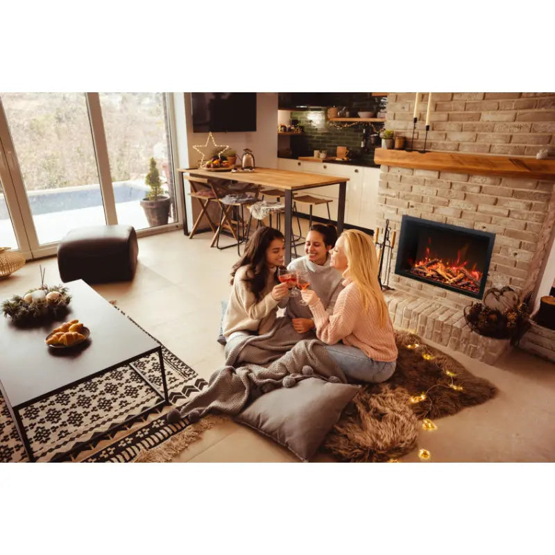 Amantii Traditional Bespoke 30" Built-In Indoor/Outdoor Smart Electric Firebox Insert